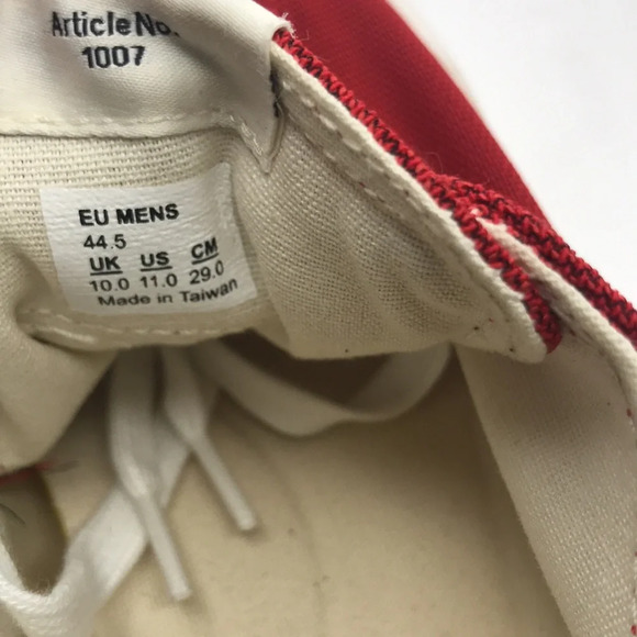 NWOT Article No. 1007 Red Canvas Sneakers - Picture 11 of 11